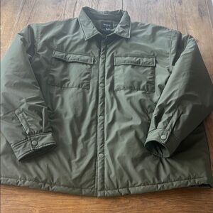 FOREVER 21 MENS COAT ARMY GREEN